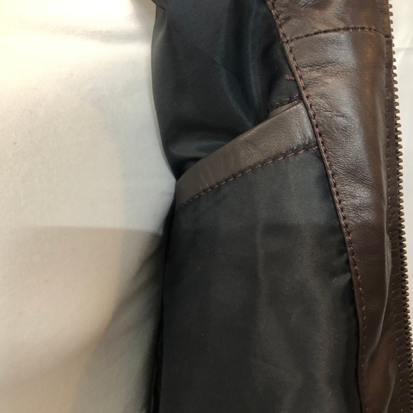 Genuine Leather bomber jacket art#2115 brown - Picture 4 of 6